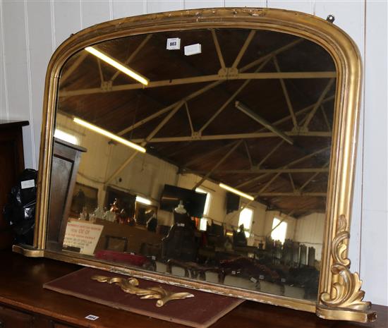 Victorian giltwood overmantel mirror